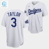 Los Angeles Dodgers Chris Taylor White Jersey 3 202223 Allstar Uniform stylepulseusa 1