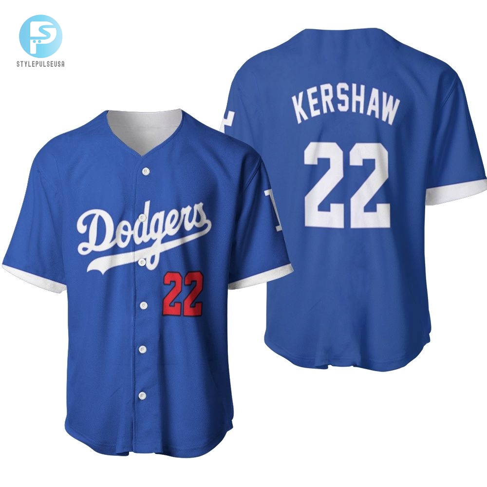 Los Angeles Dodgers Clayton Kershaw 22 2020 Mlb Navy Blue Jersey Inspired Baseball Jersey 