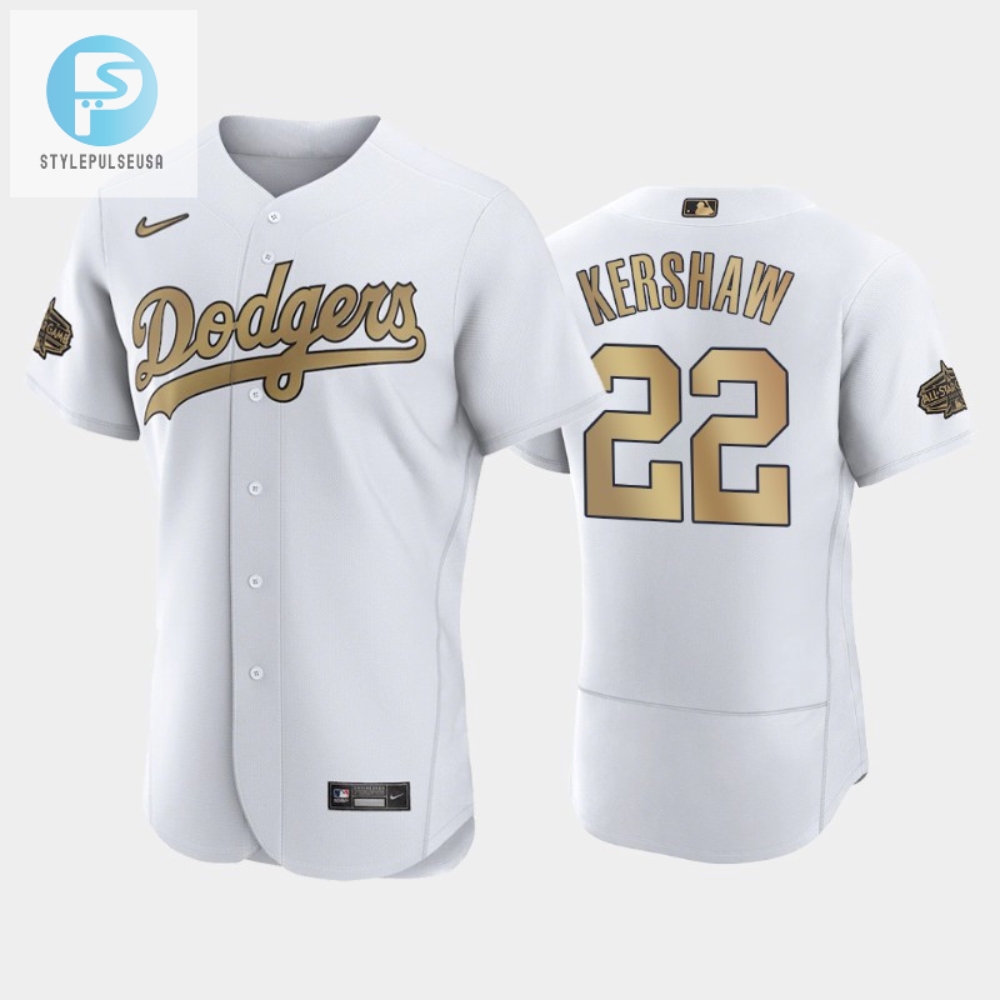 Los Angeles Dodgers Clayton Kershaw 22 202223 Allstar Game White Jersey 