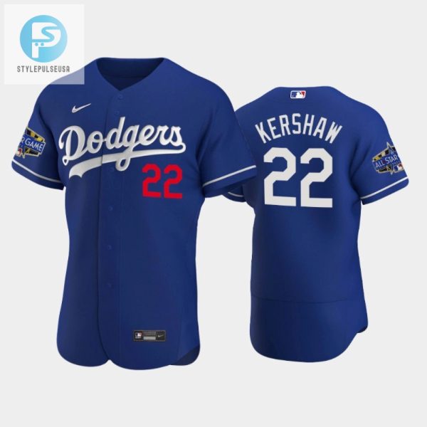 Los Angeles Dodgers Clayton Kershaw 22 Alternate Royal 202223 Allstar Game Jersey stylepulseusa 1 1