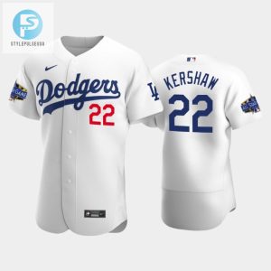 Los Angeles Dodgers Clayton Kershaw 22 Home White 202223 Allstar Game Jersey stylepulseusa 1 1