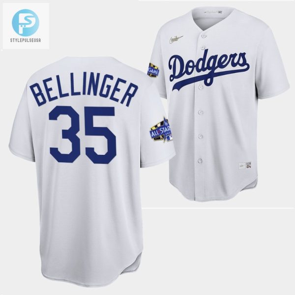 Los Angeles Dodgers Cody Bellinger White Jersey 35 202223 Allstar Uniform stylepulseusa 1