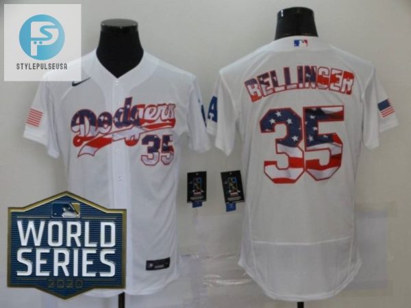 Los Angeles Dodgers Cody Bellinger35 2020 Mlb American Flag White Jersey stylepulseusa 1