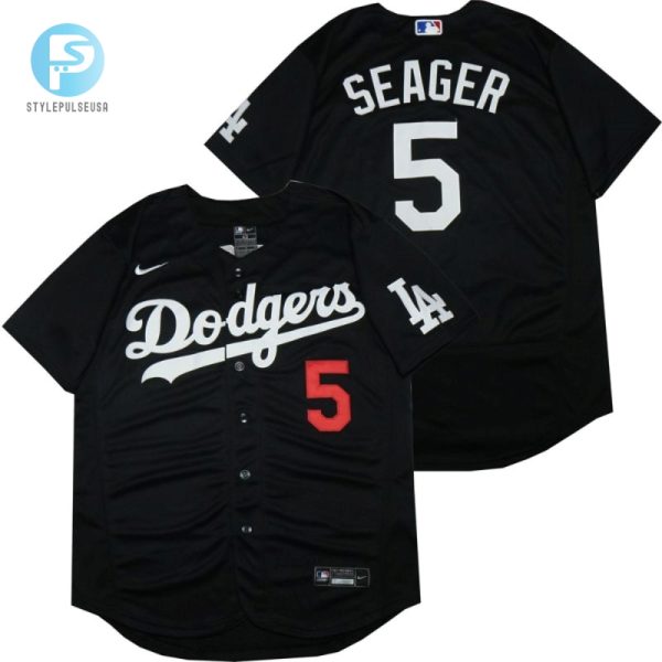 Los Angeles Dodgers Corey Seager 5 2020 Mlb Black Jersey stylepulseusa 1