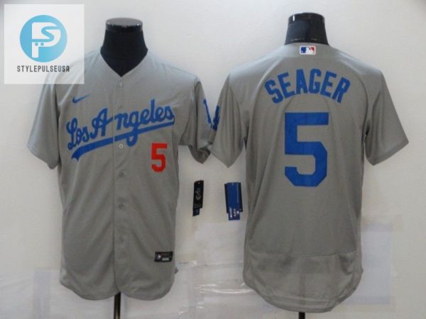 Los Angeles Dodgers Corey Seager 5 2020 Mlb Grey Jersey stylepulseusa 1