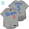 Los Angeles Dodgers Corey Seager 5 2020 Mlb Silver Jersey stylepulseusa 1