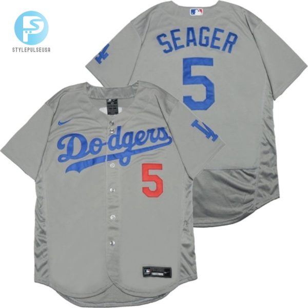 Los Angeles Dodgers Corey Seager 5 2020 Mlb Silver Jersey stylepulseusa 1