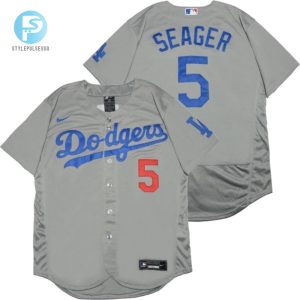 Los Angeles Dodgers Corey Seager 5 2020 Mlb Silver Jersey stylepulseusa 1 1