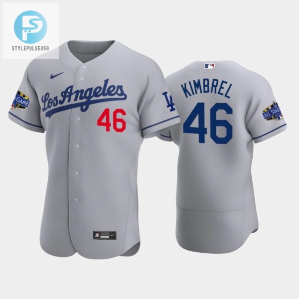 Los Angeles Dodgers Craig Kimbrel 46 Road Gray 202223 Allstar Game Jersey stylepulseusa 1