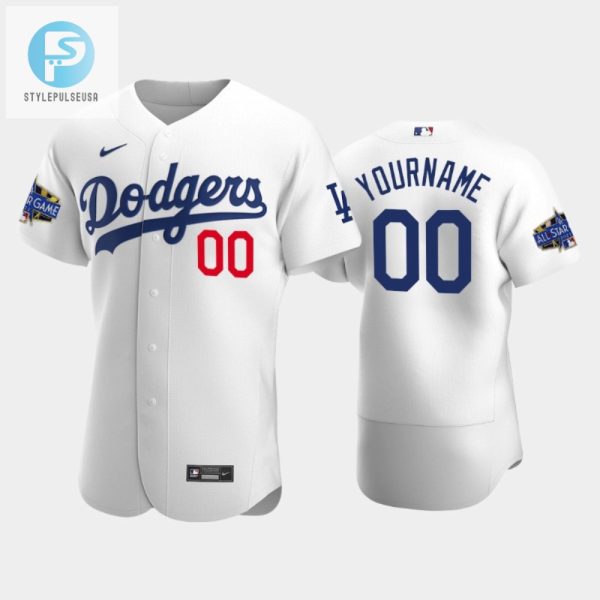 Los Angeles Dodgers Custom 00 Home White 202223 Allstar Game Jersey stylepulseusa 1