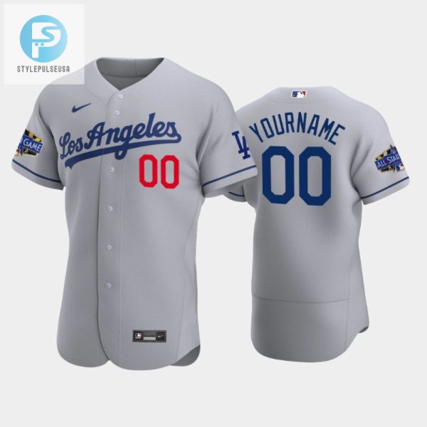 Los Angeles Dodgers Custom 00 Road Gray 202223 Allstar Game Jersey stylepulseusa 1