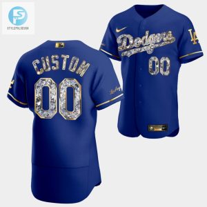 Los Angeles Dodgers Custom Royal Jersey 00 Golden Diamond 20222323 Uniform stylepulseusa 1 1