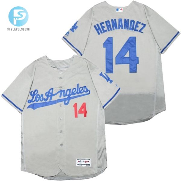 Los Angeles Dodgers Enrique Hernandez 14 2020 Mlb Silver Jersey stylepulseusa 1