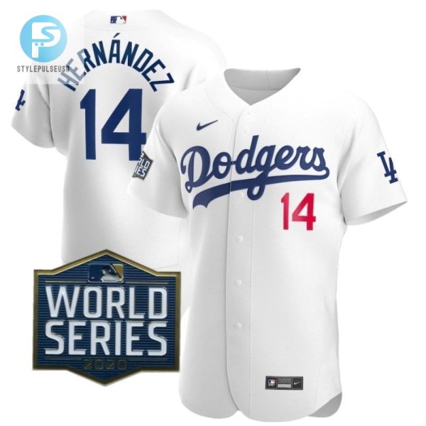 Los Angeles Dodgers Enrique Hernandez 14 2020 Mlb White Jersey stylepulseusa 1