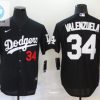 Los Angeles Dodgers Fernando Valenzuela 34 2020 Mlb Black Jersey stylepulseusa 1