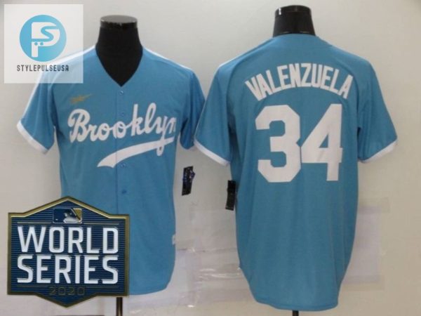 Los Angeles Dodgers Fernando Valenzuela 34 2020 Mlb Blue Jersey stylepulseusa 1