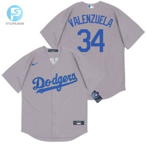 Los Angeles Dodgers Fernando Valenzuela 34 2020 Mlb Grey Jersey stylepulseusa 1 1