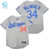 Los Angeles Dodgers Fernando Valenzuela 34 2020 Mlb Silver Jersey stylepulseusa 1