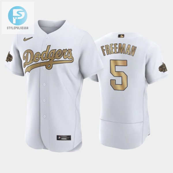 Los Angeles Dodgers Freddie Freeman 5 202223 Allstar Game White Jersey stylepulseusa 1