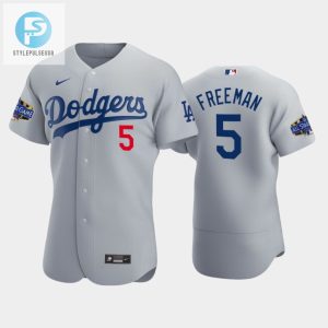 Los Angeles Dodgers Freddie Freeman 5 Alternate Gray 202223 Allstar Game Jersey stylepulseusa 1 1