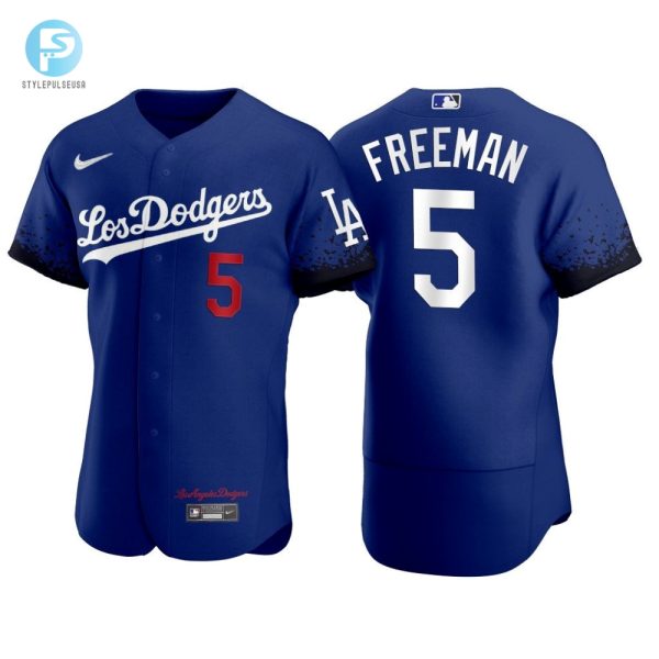 Los Angeles Dodgers Freddie Freeman 5 Mlb 2021 City Connect Royal Jersey Gift For Dodgers Fans stylepulseusa 1 1