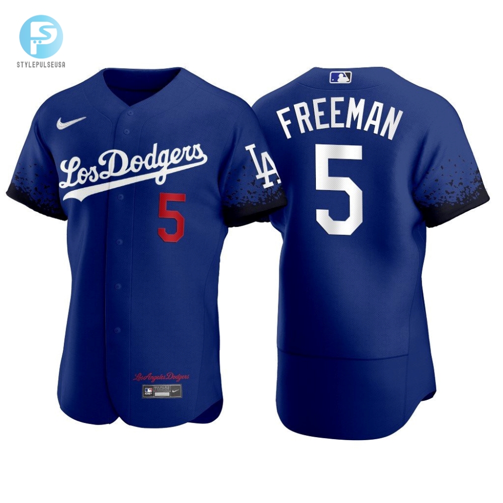 Los Angeles Dodgers Freddie Freeman 5 Mlb 2021 City Connect Royal Jersey Gift For Dodgers Fans 