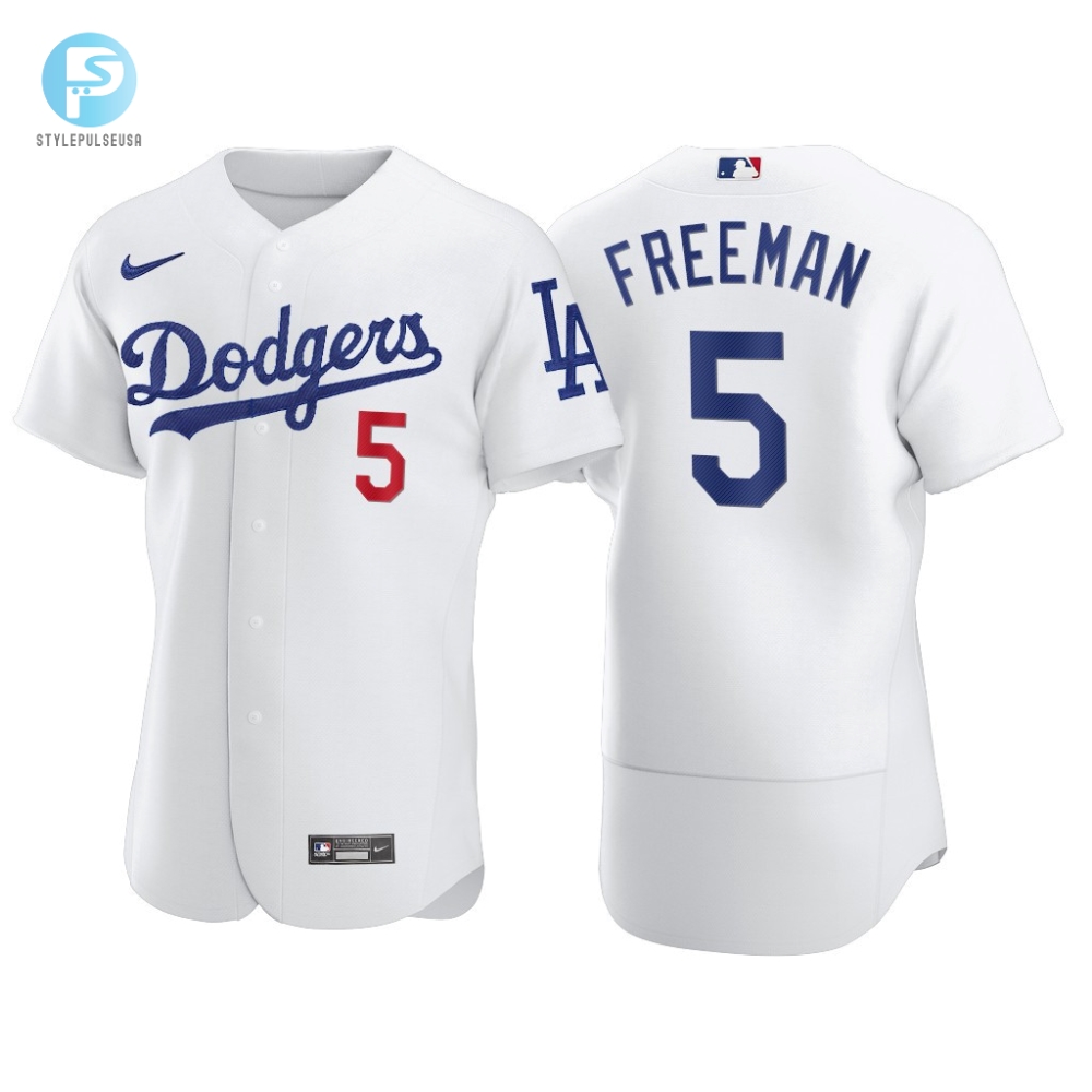 Los Angeles Dodgers Freddie Freeman 5 Mlb Player White Jersey Gift For Dodgers Fans 