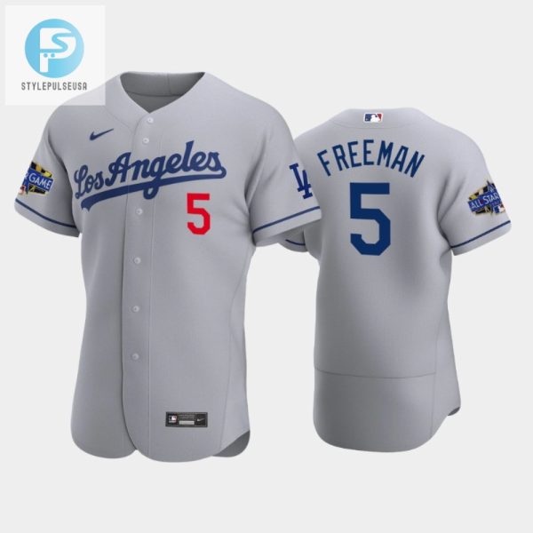 Los Angeles Dodgers Freddie Freeman Road Gray 202223 Allstar Game Jersey stylepulseusa 1