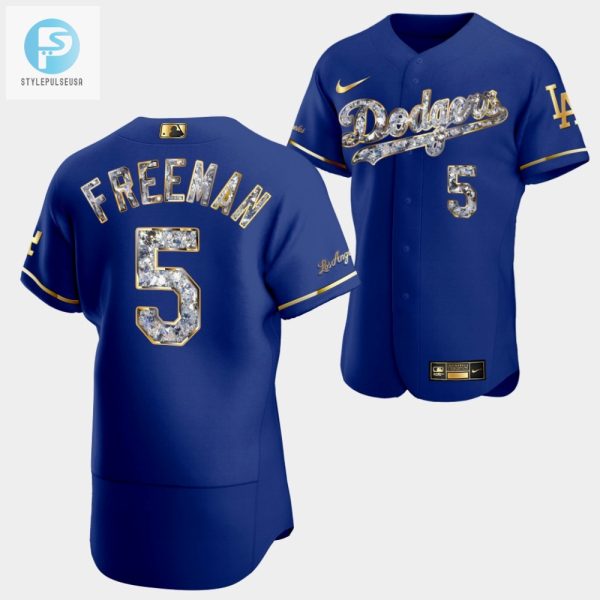 Los Angeles Dodgers Freddie Freeman Royal Jersey 5 Golden Diamond 20222323 Uniform stylepulseusa 1