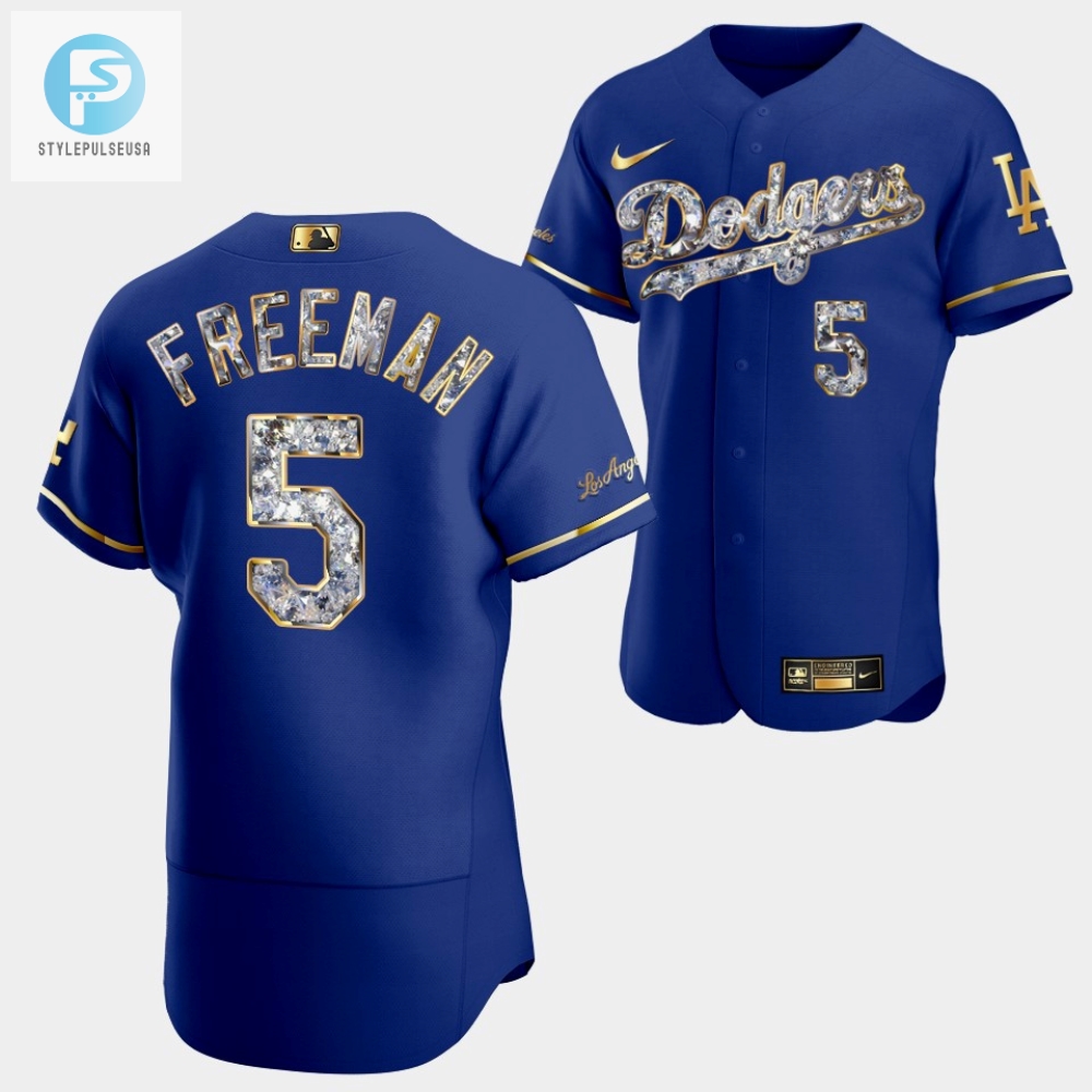 Los Angeles Dodgers Freddie Freeman Royal Jersey 5 Golden Diamond 20222323 Uniform 