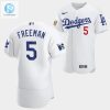 Los Angeles Dodgers Freddie Freeman White Jersey 5 Jackie Robinson 75Th Anniversary 202223 Uniform stylepulseusa 1