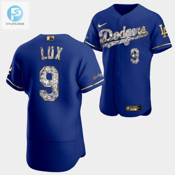 Los Angeles Dodgers Gavin Lux Royal Jersey 9 Golden Diamond 20222323 Uniform stylepulseusa 1