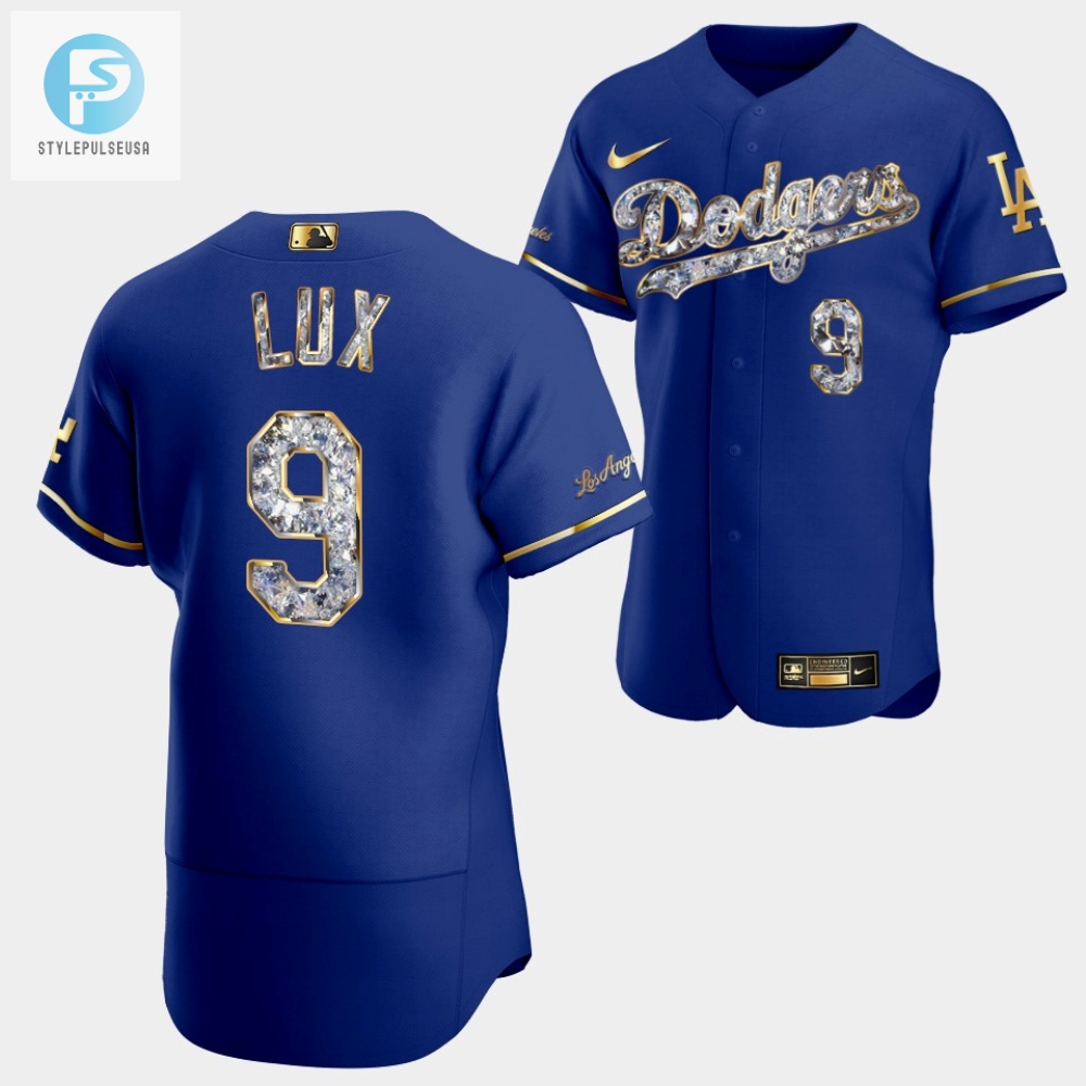 Los Angeles Dodgers Gavin Lux Royal Jersey 9 Golden Diamond 20222323 Uniform 