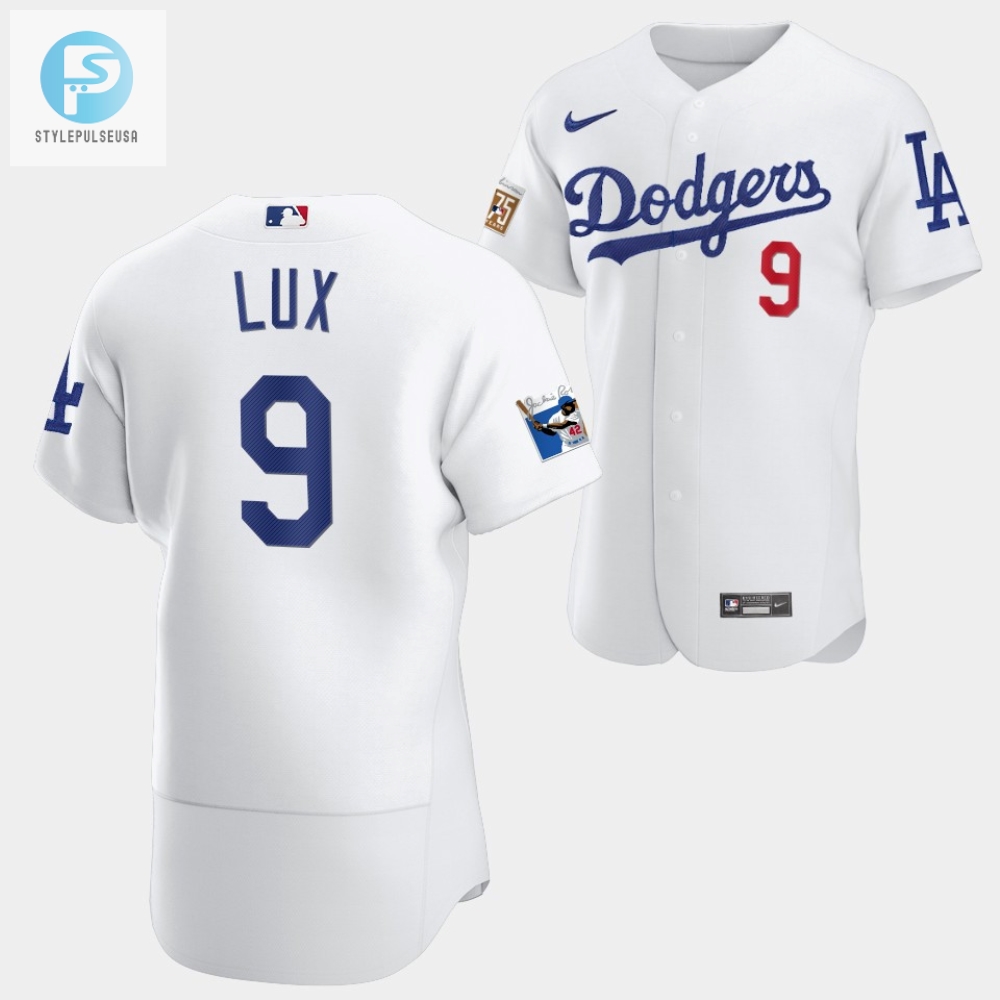 Los Angeles Dodgers Gavin Lux White Jersey 9 Jackie Robinson 75Th Anniversary 202223 Uniform 