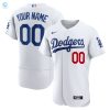 Los Angeles Dodgers Home Authentic Custom Patch Jersey White Custom Jerseys Mlb stylepulseusa 1