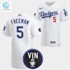 Los Angeles Dodgers Honor Vin Scully Freddie Freeman Commemorative Patch Jersey White stylepulseusa 1