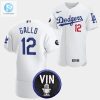 Los Angeles Dodgers Honor Vin Scully Joey Gallo Commemorative Patch Jersey White stylepulseusa 1