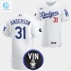 Los Angeles Dodgers Honor Vin Scully Tyler Anderson Commemorative Patch Jersey White stylepulseusa 1