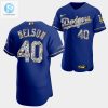 Los Angeles Dodgers Jimmy Nelson Royal Jersey 40 Golden Diamond 20222323 Uniform stylepulseusa 1