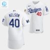 Los Angeles Dodgers Jimmy Nelson White Jersey 40 Jackie Robinson 75Th Anniversary 202223 Uniform stylepulseusa 1