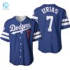 Los Angeles Dodgers Julio Urias 7 2020 Mlb Blue Jersey Inspired Style Baseball Jersey stylepulseusa 1