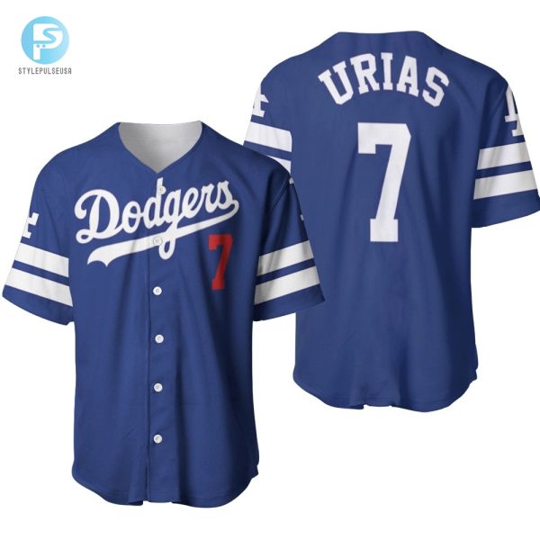 Los Angeles Dodgers Julio Urias 7 2020 Mlb Blue Jersey Inspired Style Baseball Jersey stylepulseusa 1 1