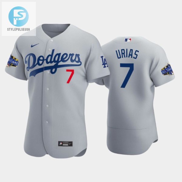 Los Angeles Dodgers Julio Urias 7 Alternate Gray 202223 Allstar Game Jersey stylepulseusa 1 1