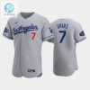 Los Angeles Dodgers Julio Urias 7 Road Gray 202223 Allstar Game Jersey stylepulseusa 1