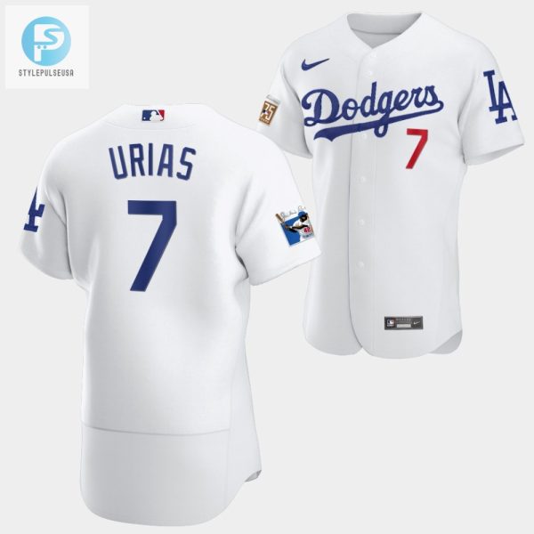 Los Angeles Dodgers Julio Urias White Jersey 7 Jackie Robinson 75Th Anniversary 202223 Uniform stylepulseusa 1