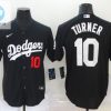 Los Angeles Dodgers Justin Turner 10 2020 Mlb Black Jersey stylepulseusa 1