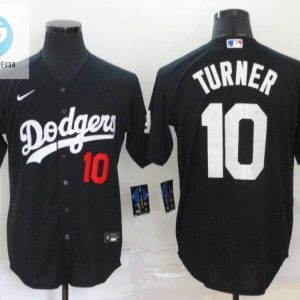 Los Angeles Dodgers Justin Turner 10 2020 Mlb Black Jersey stylepulseusa 1 1