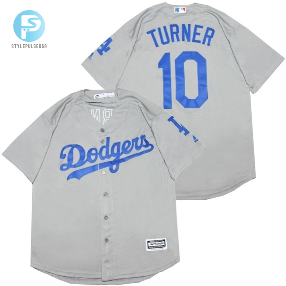 Los Angeles Dodgers Justin Turner 10 2020 Mlb Silver Jersey 