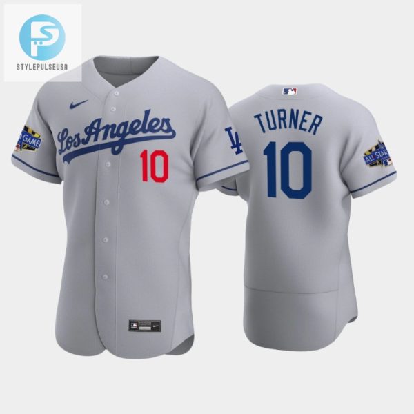 Los Angeles Dodgers Justin Turner 10 Road Gray 202223 Allstar Game Jersey stylepulseusa 1