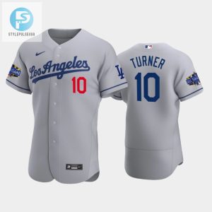 Los Angeles Dodgers Justin Turner 10 Road Gray 202223 Allstar Game Jersey stylepulseusa 1 1